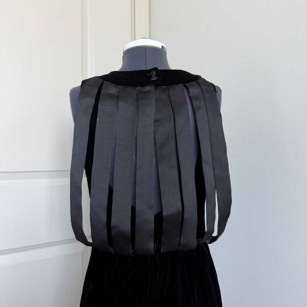 Vintage 90s  Fitted Velvet Maxi Dress with Back Draping
